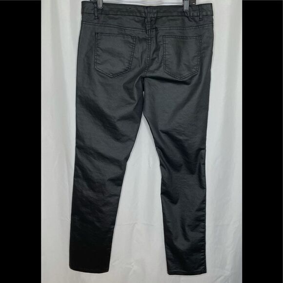 Allen B by Allen Schwartz Faux Leather Jeans SZ 14 - Picture 2 of 6